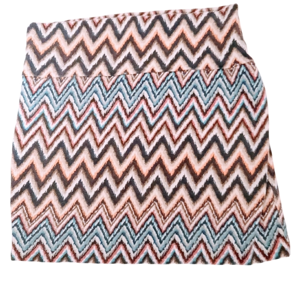🌞 3/$15 Wet Seal Chevron BodyCon Micro Mini Skirt Large